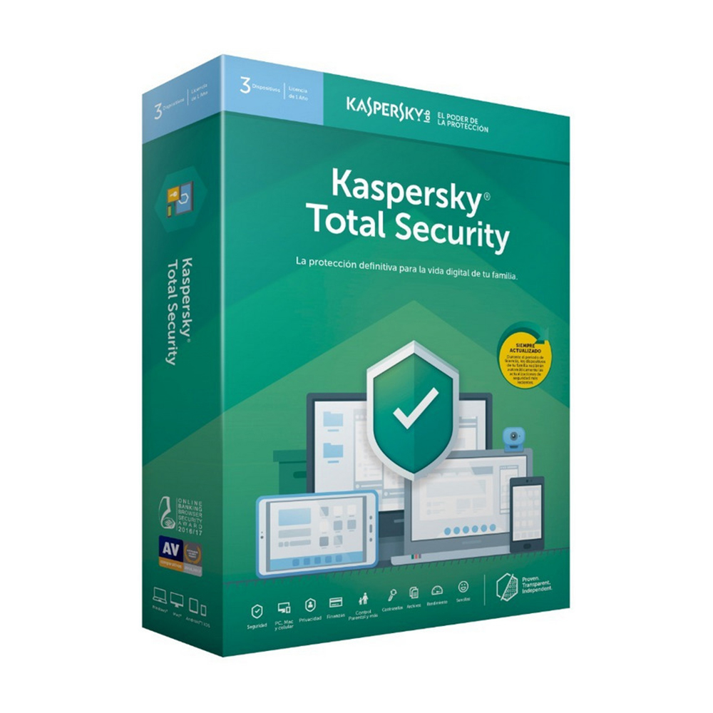 Kaspersky Lab Total Security 2020 3 Dispositivos 1 Año