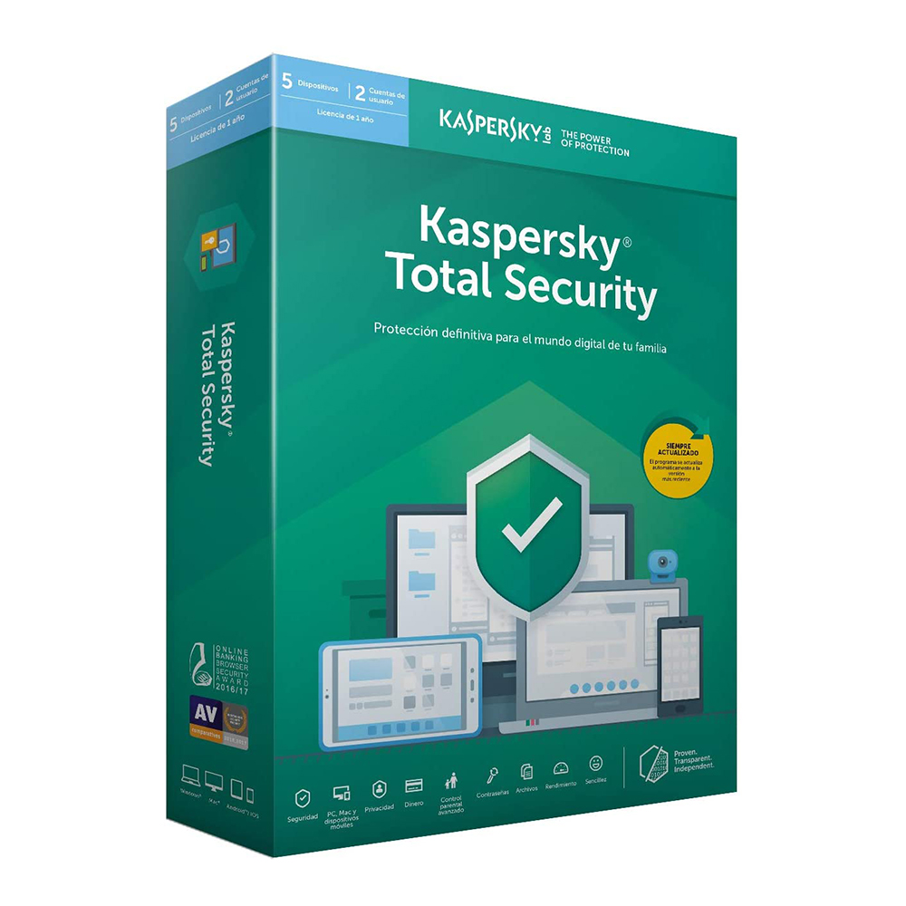 Kaspersky Lab Total Security 2020 5 Dispositivos 1 Ao