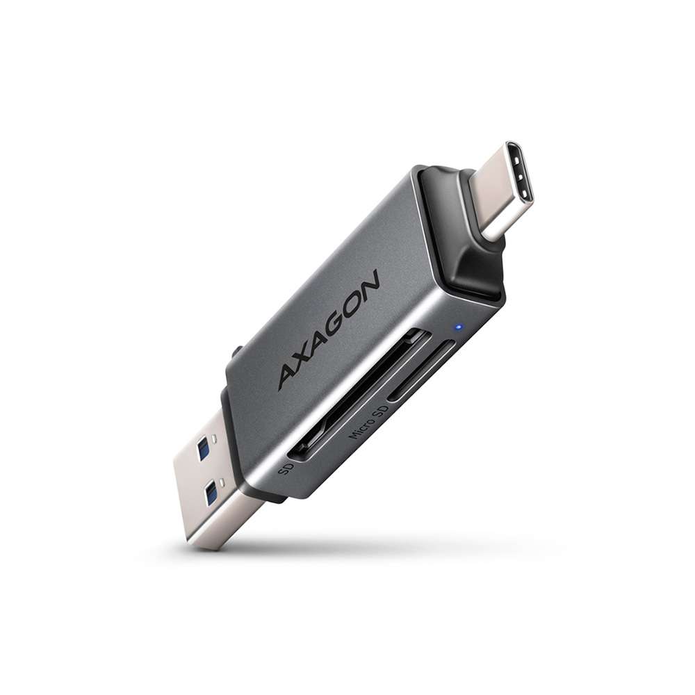 Axagon CRE-DAC. USB-C + USB-A. SD-MicroSD