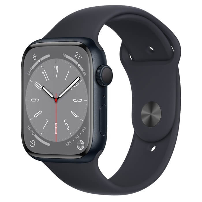 APPLE WATCH SERIES 8 GPS 45MM ALUMINIO NEGRO (MIDNIGHT) Y CORREA DEPORTIVA NEGRA MP6N3TY/A