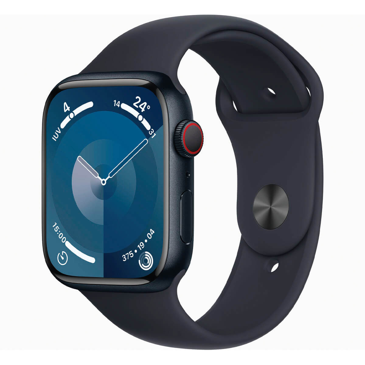 APPLE WATCH SERIES 9 GPS + CELLULAR 45MM ALUMINIO NEGRO Y CORREA DEPORTIVA NEGRA MRMC3QL/A - TALLA S/M