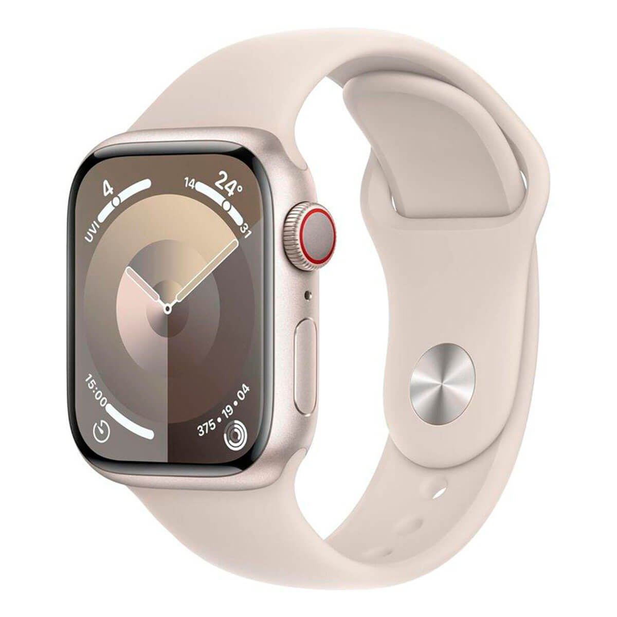 APPLE WATCH SERIES 9 GPS 41MM ALUMINIO Y CORREA DEPORTIVA BLANCO ESTRELLA MR8T3QL/A - TALLA S/M