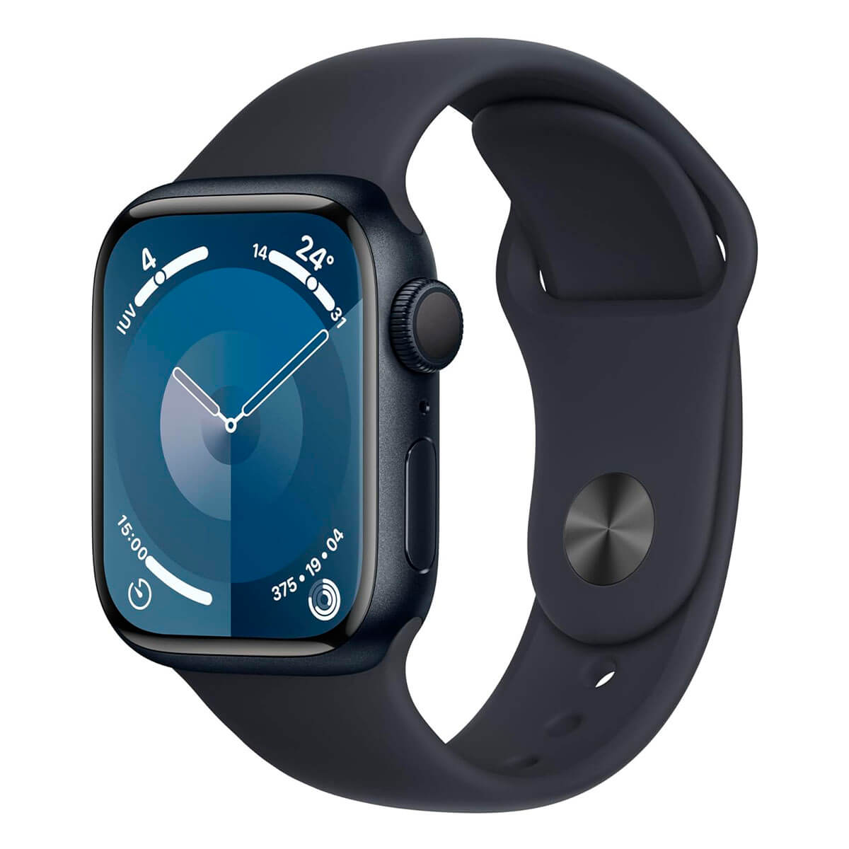 APPLE WATCH SERIES 9 GPS 41MM ALUMINIO Y CORREA DEPORTIVA NEGRO MEDIANOCHE MR8W3QL/A - TALLA S/M