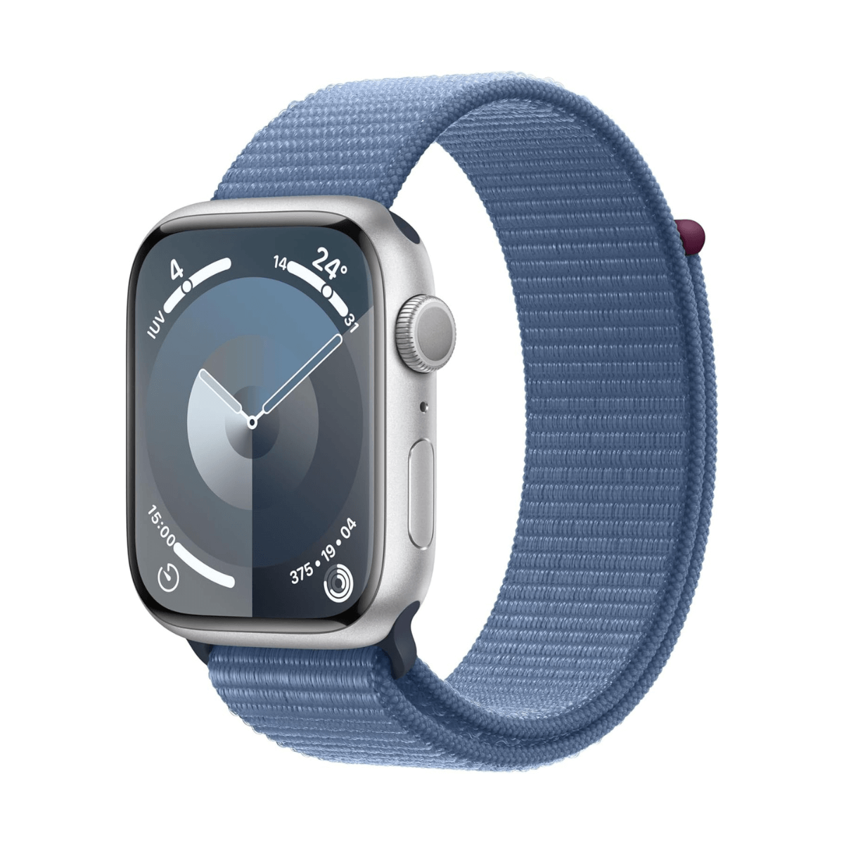 APPLE WATCH SERIES 9 GPS 45MM ALUMINIO PLATA Y CORREA DEPORTIVA LOOP AZUL (WINTER BLUE)