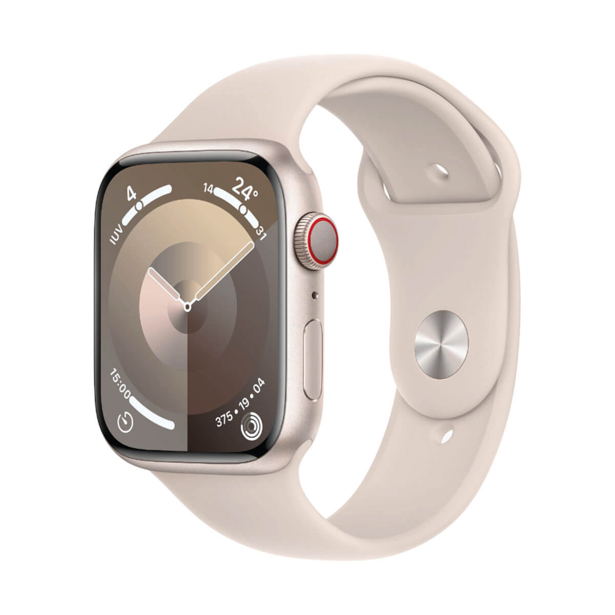 APPLE WATCH SERIES 9 GPS + CELLULAR 41 MM ALUMINIO Y CORREA DEPORTIVA BLANCA (STARLIGHT) MRHN3QA/A - TALLA S/M