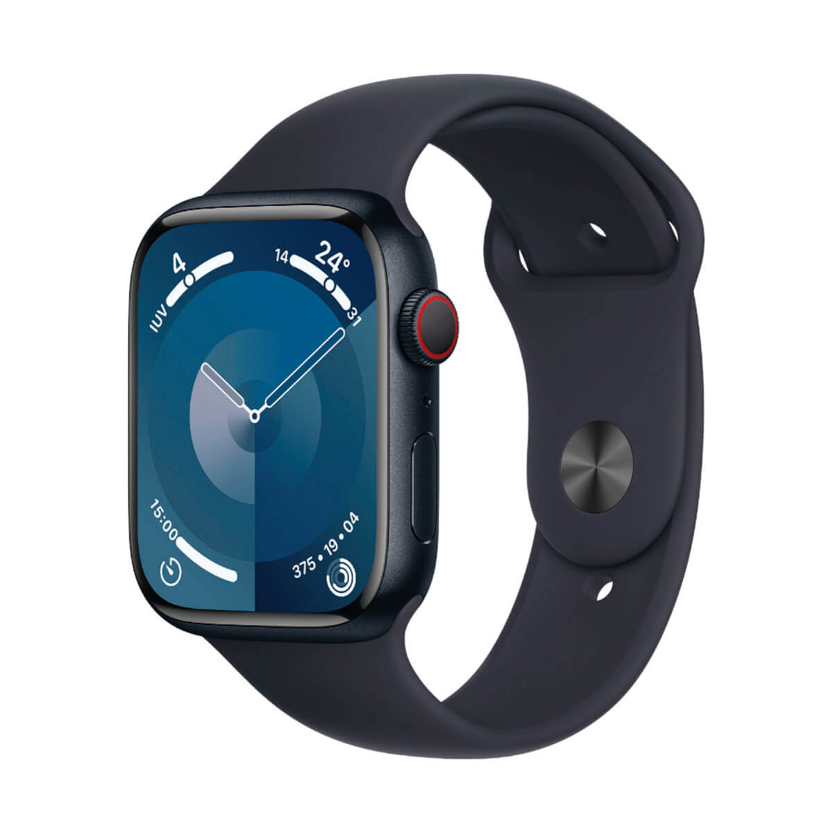 APPLE WATCH SERIES 9 GPS + CELLULAR 41 MM ALUMINIO Y CORREA DEPORTIVA NEGRA (MIDNIGHT) MRHR3QL/A - TALLA S/M