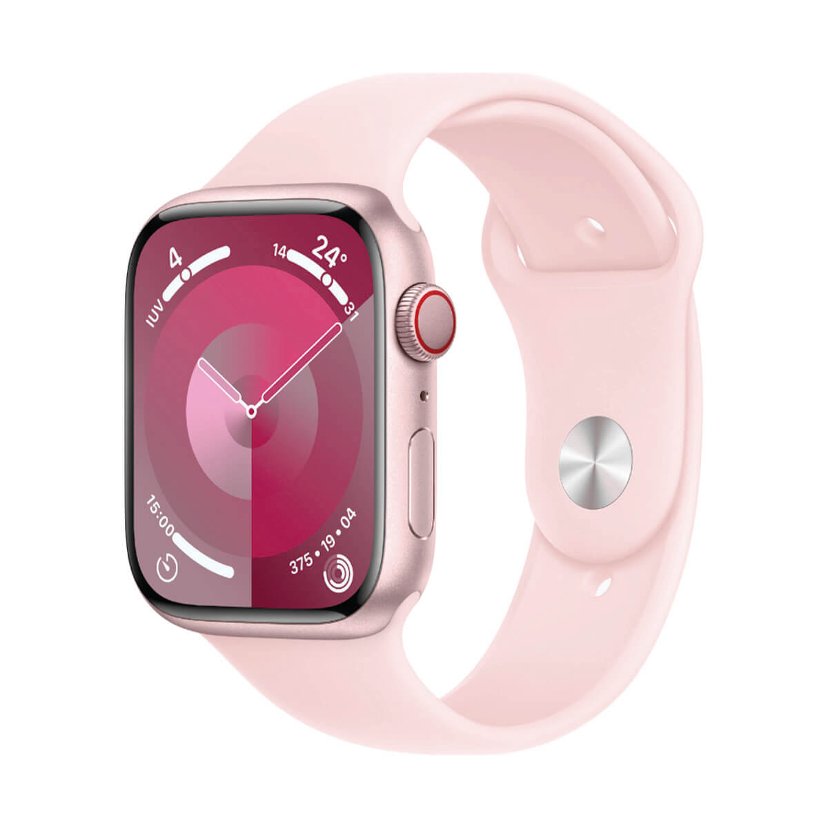 APPLE WATCH SERIES 9 GPS 45 MM ALUMINIO Y CORREA DEPORTIVA ROSA (PINK) MR9G3QL/A - TALLA S/M