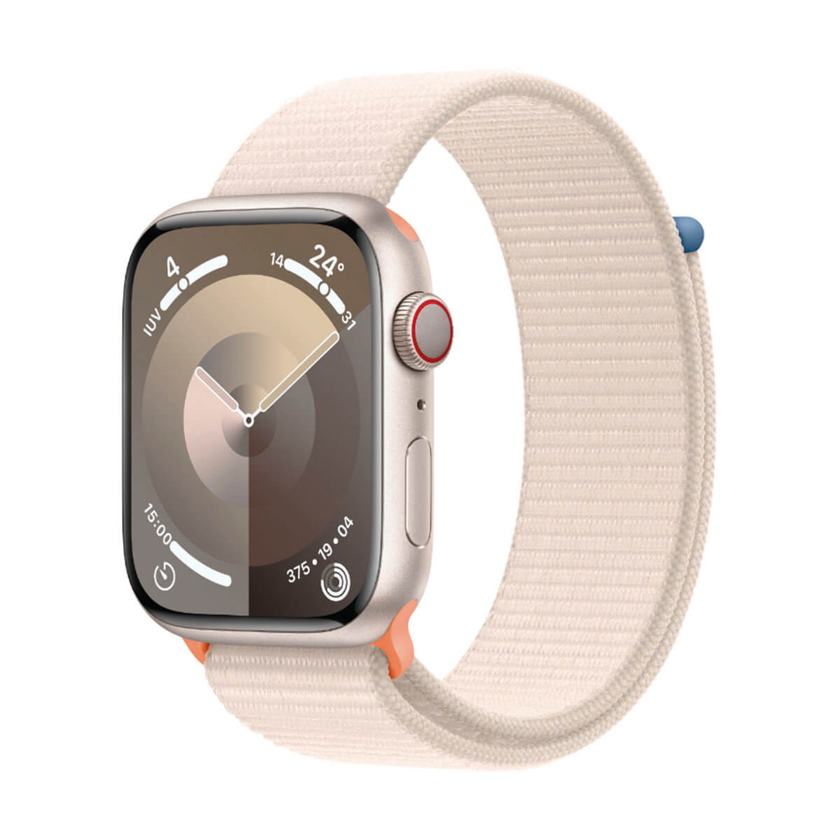 APPLE WATCH SERIES 9 GPS + CELLULAR 41 MM ALUMINIO Y CORREA DEPORTIVA LOOP BLANCA (STARLIGHT) MRHQ3QL/A