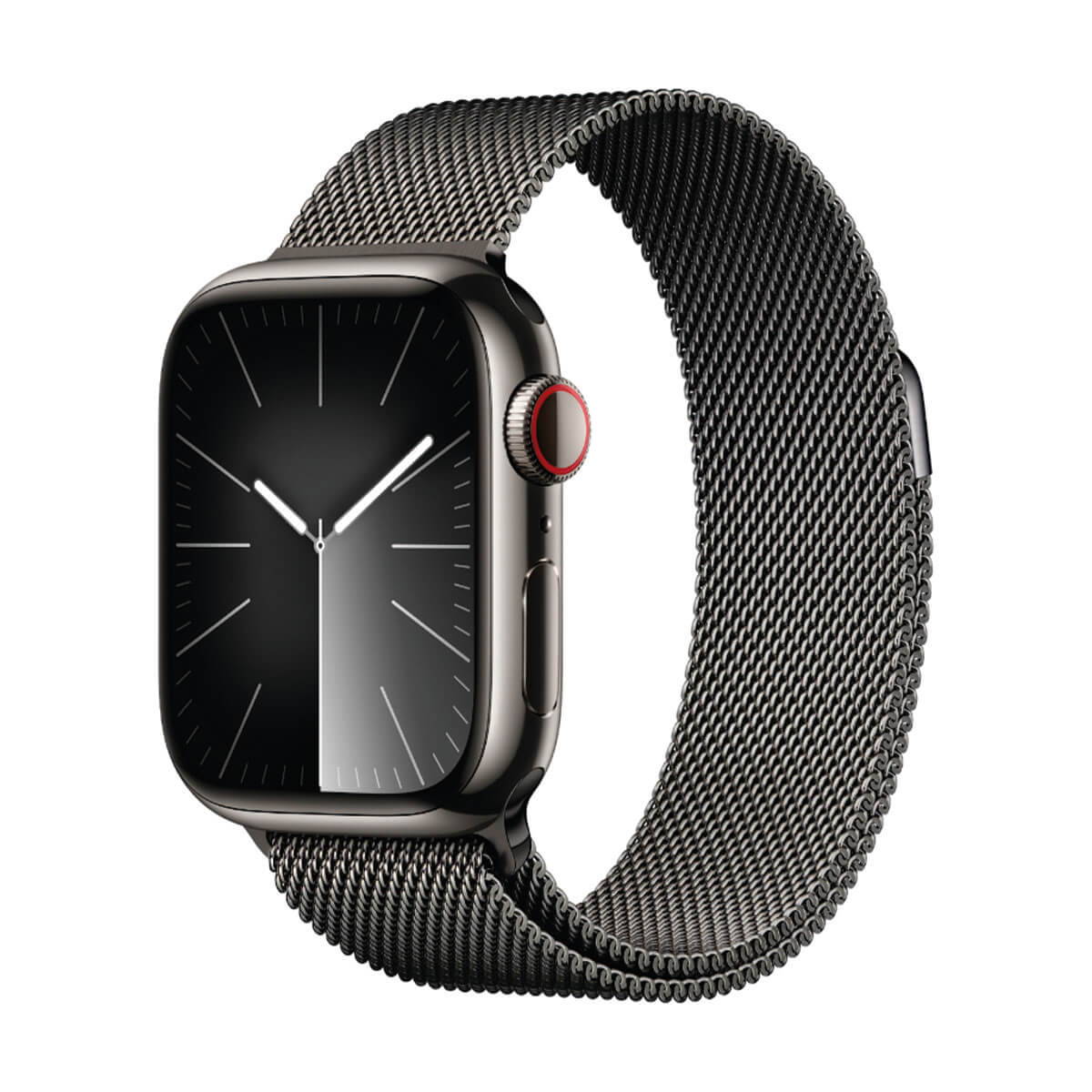 APPLE WATCH SERIES 9 GPS + CELLULAR 41 MM ACERO INOXIDABLE Y PULSERA MILANESE LOOP GRAFITO (GRAPHITE) MRJA3