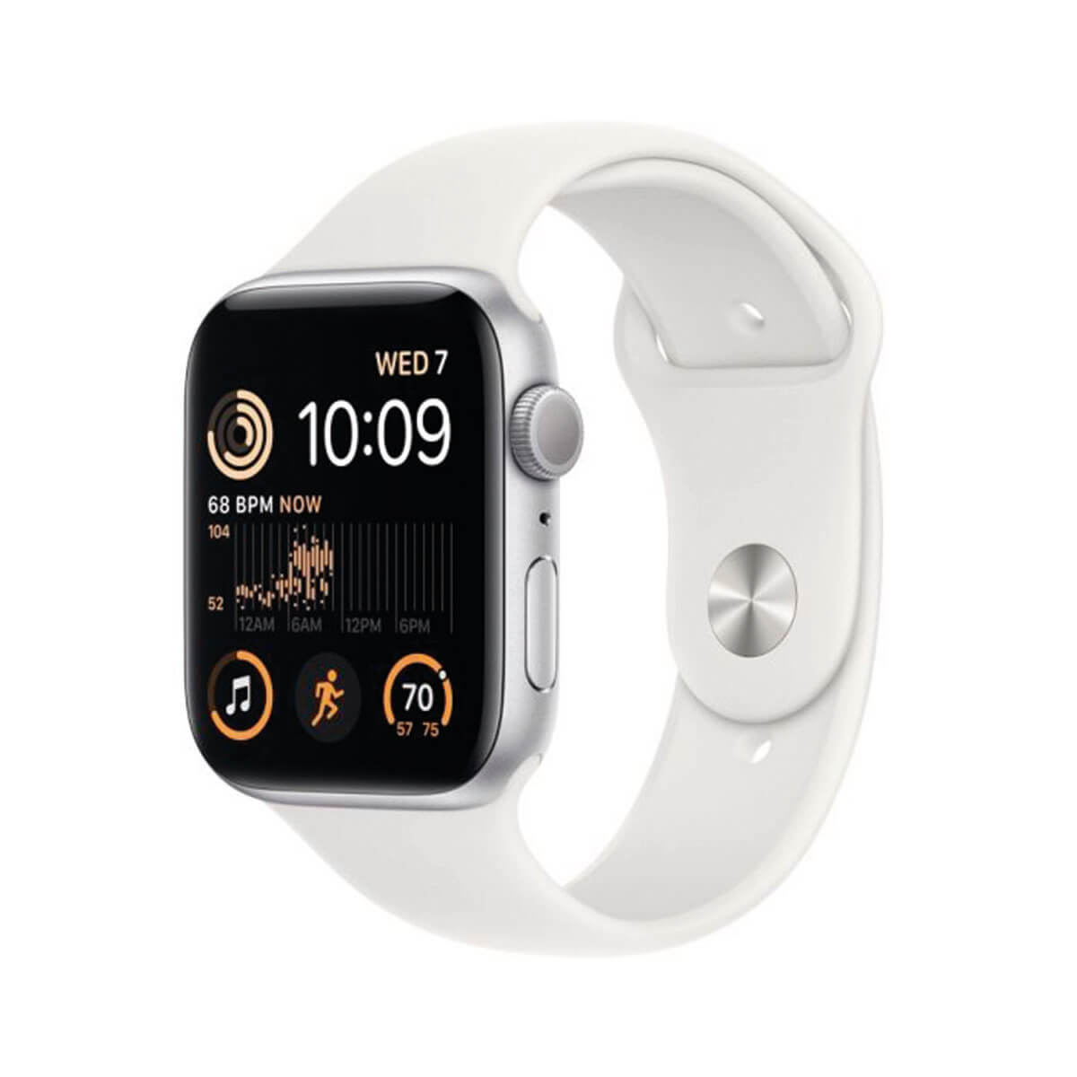 APPLE WATCH SE (2 GEN.) 2022 GPS 44MM ALUMINIO PLATA (SILVER) Y CORREA DEPORTIVA BLANCA (STARLIGHT)