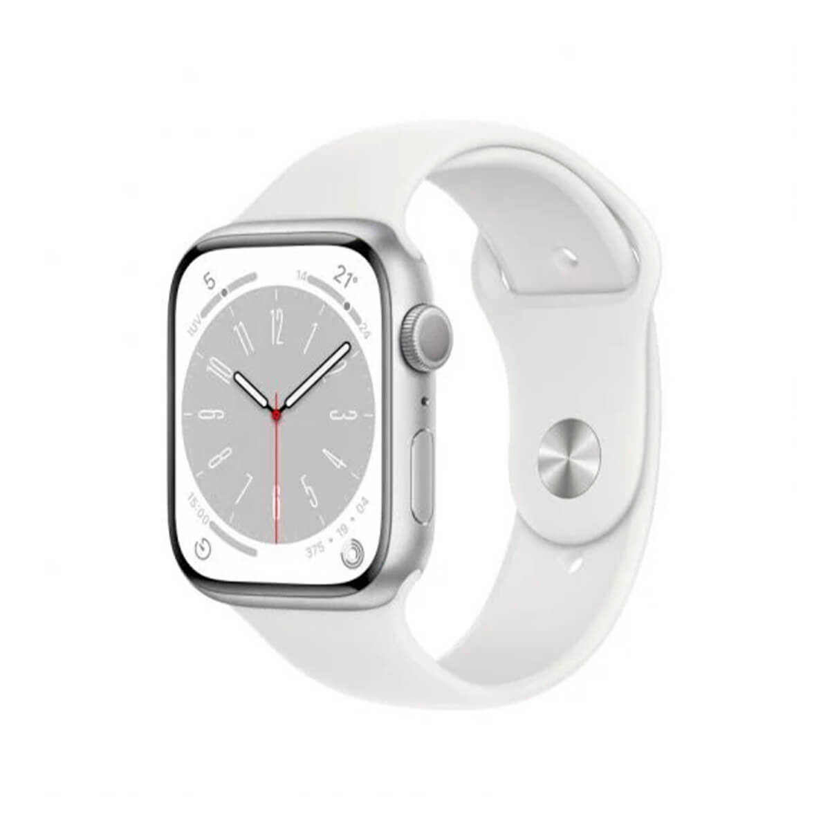 APPLE WATCH SERIES 8 GPS 45MM ALUMINIO PLATA (SILVER) Y CORREA DEPORTIVA BLANCA