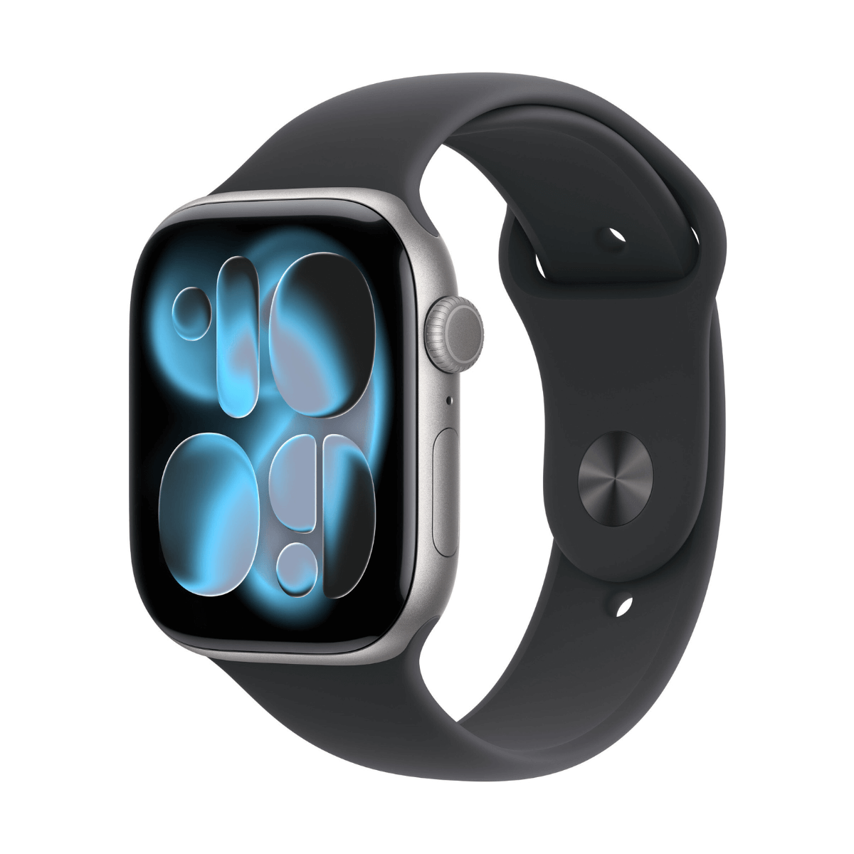 APPLE WATCH SERIES 11 GPS 46MM ALUMINIO GRIS ESPACIAL Y CORREA SPORT BAND NEGRA - TALLA S/M |