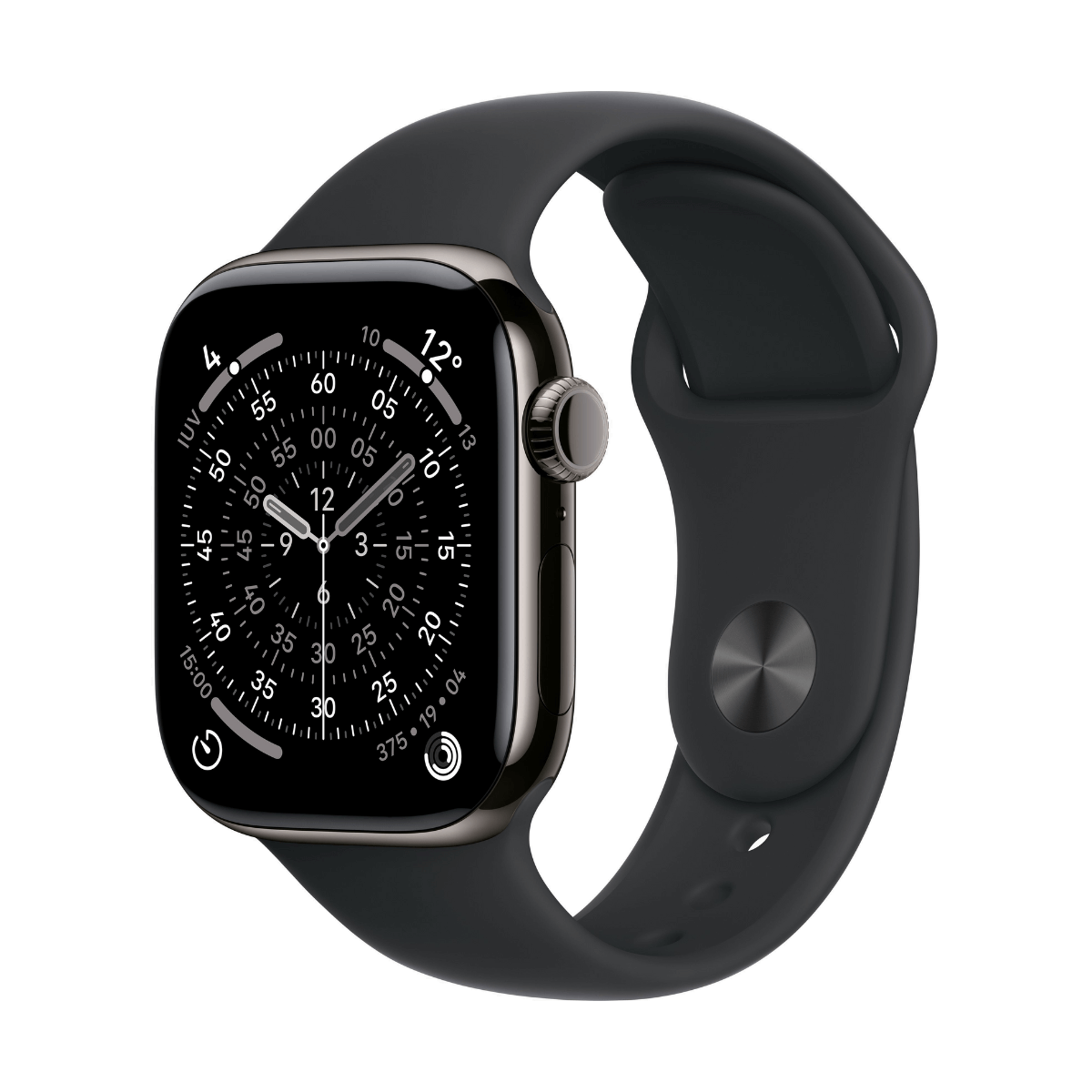 APPLE WATCH SERIES 11 GPS + CELLULAR 46MM TITANIO NEGRO PIZARRA Y CORREA SPORT BAND NEGRA - TALLA S/M