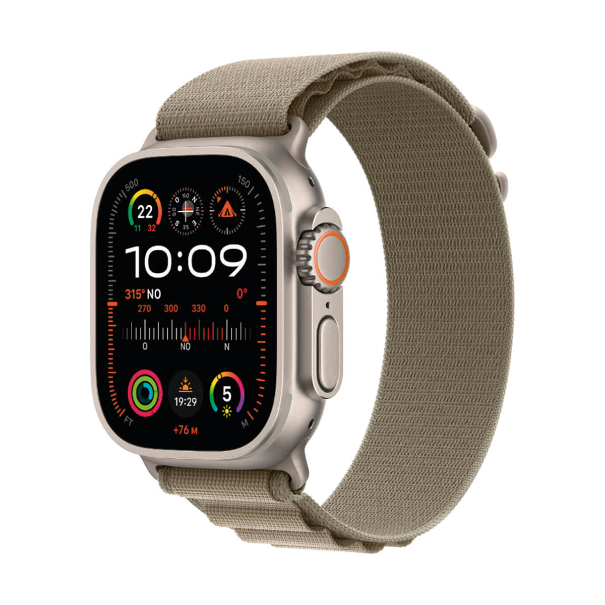 APPLE WATCH ULTRA 2 GPS + CELLULAR 49MM TITANIO CON CORREA ALPINE LOOP VERDE OLIVA - TALLA S