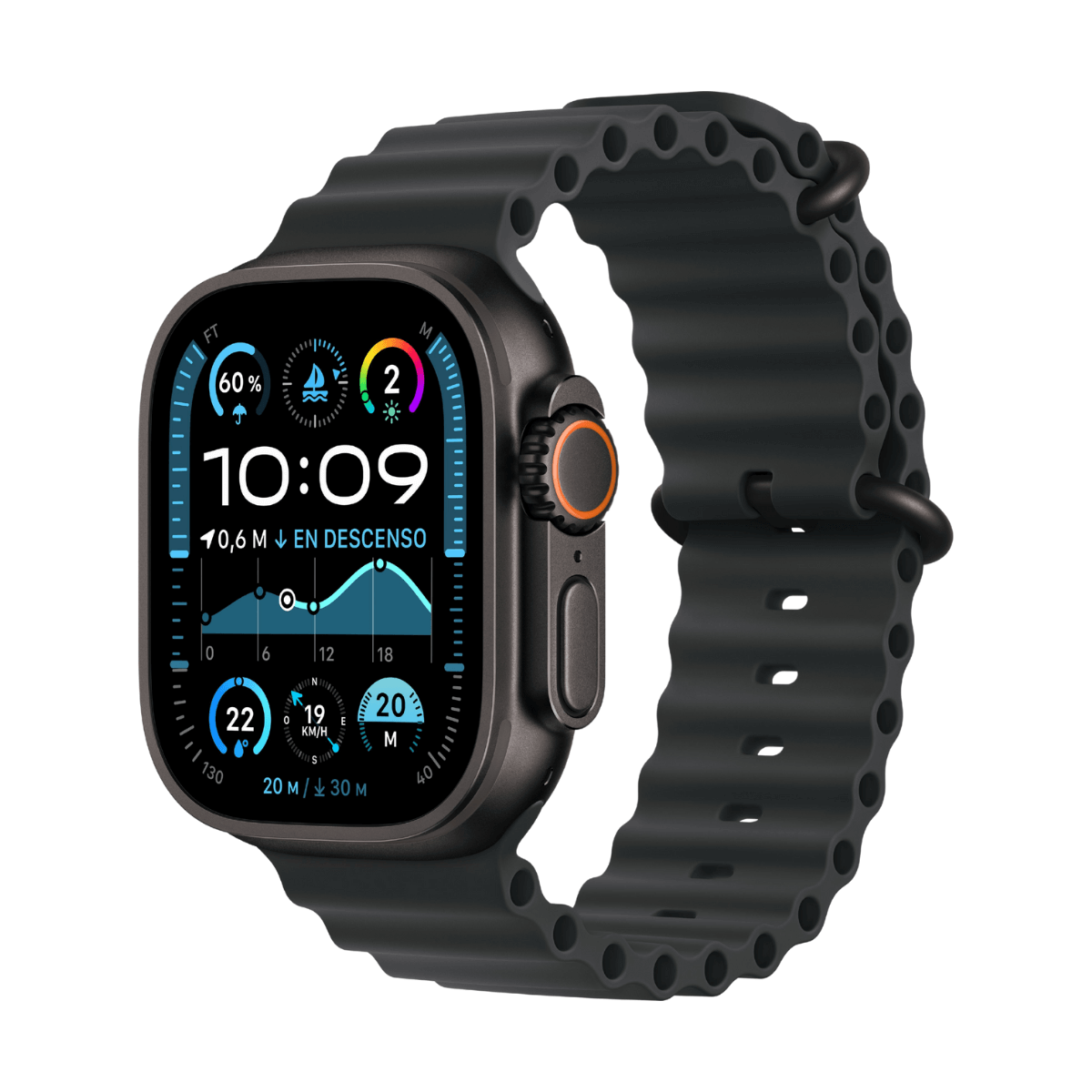 APPLE WATCH ULTRA 2 GPS + CELLULAR 49MM TITANIO NEGRO CON CORREA OCEAN NEGRA (BLACK) | Wearables