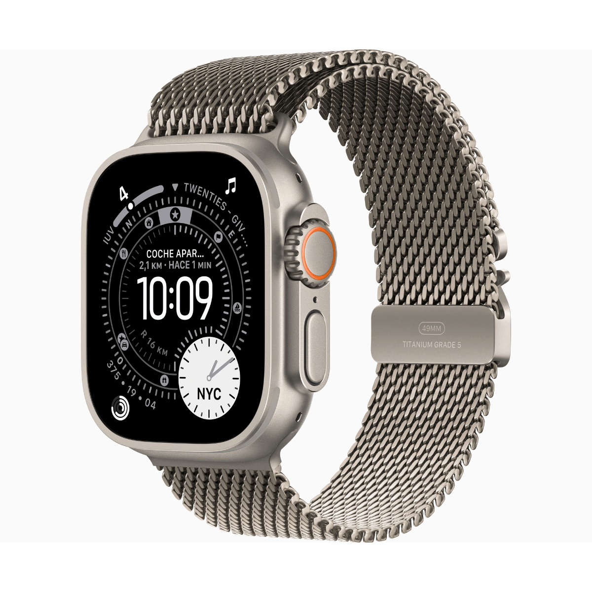 APPLE WATCH ULTRA 3 GPS + CELLULAR 49MM TITANIO NATURAL CON CORREA MILANESE LOOP GRIS (NATURAL TITANIUM) - TALLA S | Wearables
