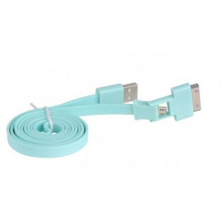 CABLE USB 2.0 3GO C116/ MICROUSB MACHO - APPLE 30 PINES/ 1M/ VERDE | Cables para apple 30 pines