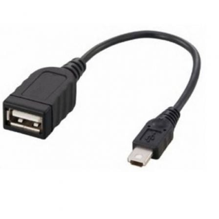 CABLE OTG 3GO C123/ MINI USB MACHO - USB HEMBRA/ 15CM/ NEGRO