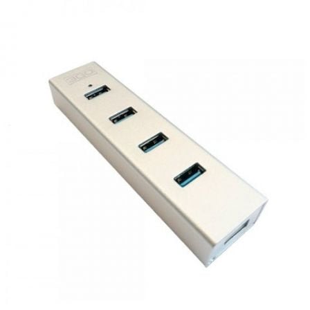 HUB USB CON ALIMENTACION EXTERNA 3GO  HUB34P2/ 4 PUERTOS USB 3.0/ BLANCO