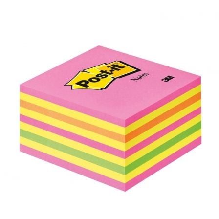 NOTAS ADHESIVAS 3M POST-IT CUBO/ 7.6 X 7.6CM/ 5 COLORES