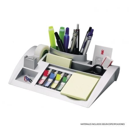 ORGANIZADOR DE MESA +POST IT BLOC NOTAS 654 + POST IT INDEX 4 DISP PEQUENOS + ROLLO CINTA SCOTCH MAGIC 19X33M