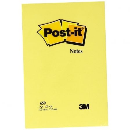 NOTAS ADHESIVAS NOTAS ADHESIVAS POST-IT CANARY YELLOW FORMATO XL 102 X152 MM. 100 HOJAS/ BLOC LISAS POST-IT