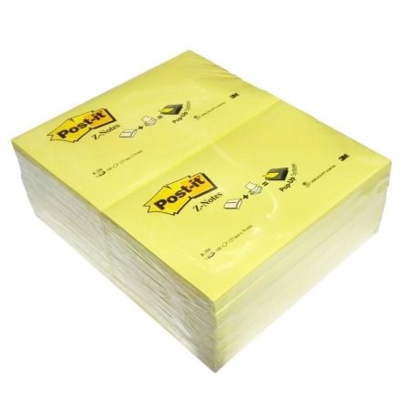 NOTAS ADHESIVAS 3M- PACK 12 UNIDADES -100 HOJAS POST-IT ZIG-ZAG -76 X 127MM