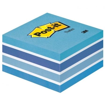 NOTAS ADHESIVAS POST-IT CUBO 76 X 76  MM. COLOR AZUL PASTEL,  450 HOJAS | Celo, post-it, gomas elsticas