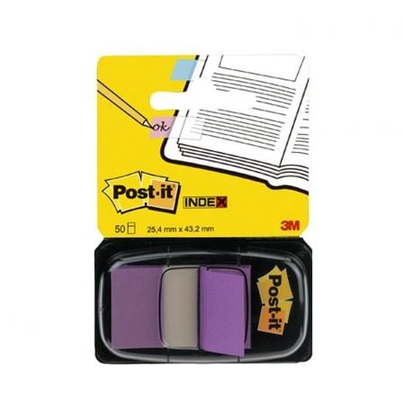 MARCADOR INDEX POST-IT MEDIANO 3M -  DISPENSADOR 50 UNIDADES -  VIOLETA