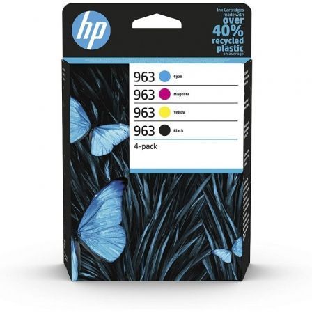 CARTUCHO DE TINTA ORIGINAL HP N963 MULTIPACK/ CIAN/ MAGENTA/ AMARILLO/ NEGRO