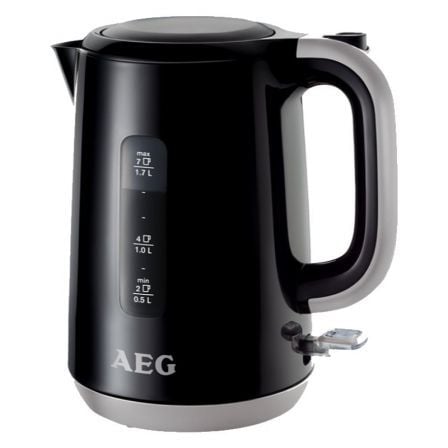 HERVIDOR DE AGUA AEG EWA3300 HOT BEVERAGE NEGRO - 1.7L - BASE GIRATORIA 360 - FILTRO EXTRAIBLE  - 3 SISTEMAS PROTECCION AUTOAPAG