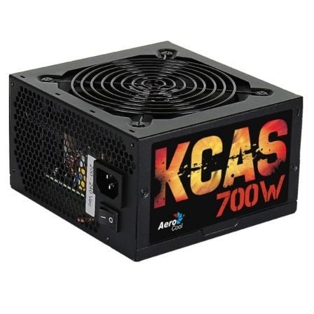 FUENTE ALIMENTACION AEROCOOL KICKASS 700W - VENTILADOR 12CM - CABLES MALLADOS - EFIC. 80+ BRONCE