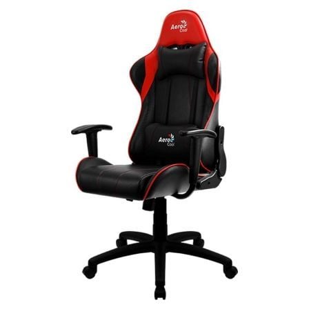 SILLA GAMER AEROCOOL AC100 AIR RED - MARCO DE METAL - RESPALDO AJUSTABLE - TECNOLOGIA AIR - PISTON GAS CLASE 3 - HASTA 150KG