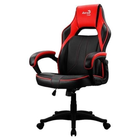 SILLA GAMER AEROCOOL AC40C AIR RED - MARCO DE MADERA - ALTURA ASIENTO AJUSTABLE - TECNOLOGIA AIR - PISTON GAS CLASE 3 - HASTA 15