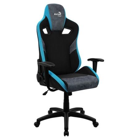 SILLA GAMER AEROCOOL COUNT STEEL BLUE - MARCO DE ACERO - RESPALDO AJUSTABLE - TECNOLOGIA AIRMESH - PISTON GAS CLASE 3 - HASTA 15