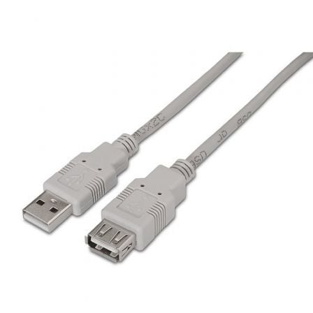 CABLE ALARGADOR USB 2.0 AISENS A101-0013/ USB MACHO - USB HEMBRA/ 1.8M/ BEIGE | Alargadores usb