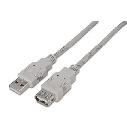 CABLE ALARGADOR USB 2.0 AISENS A101-014/ USB MACHO - USB HEMBRA/ 3M/ BEIGE | Alargadores usb