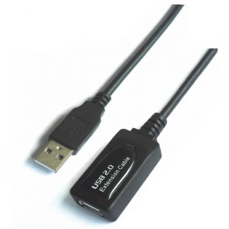 CABLE ALARGADOR USB 2.0 AISENS A101-0018/ USB MACHO - USB HEMBRA/ 5M/ NEGRO | Alargadores usb