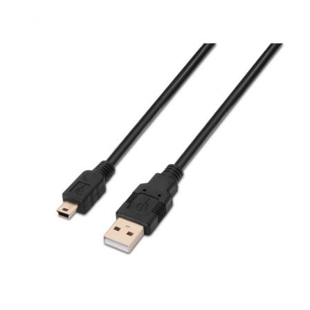 CABLE USB 2.0 AISENS A101-0025/ USB MACHO - USB MINI/ 1.8M/ NEGRO | Cable usb