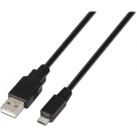 CABLE USB 2.0 AISENS A101-0027/ USB MACHO - MICROUSB MACHO/ 80CM/ NEGRO | Cable usb