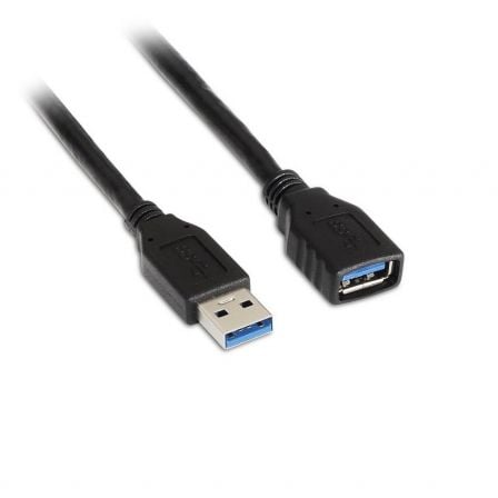CABLE ALARGADOR USB 3.0 AISENS A105-0042/ USB MACHO - USB HEMBRA/ 2M/ NEGRO | Alargadores usb