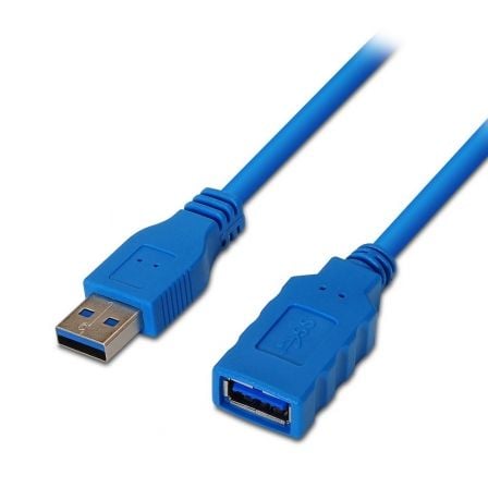 CABLE ALARGADOR USB 3.0 AISENS A105-0045/ USB MACHO - USB HEMBRA/ 1M / AZUL