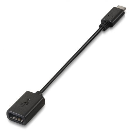 CABLE USB 2.0 AISENS A107-0059/ USB TIPO-C MACHO - USB HEMBRA/ HASTA 9W/ 625MBPS/ 15CM/ NEGRO | Cable usb