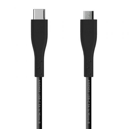 CABLE USB 2.0 AISENS A107-0349/ USB TIPO-C MACHO - MICROUSB MACHO/ 1M/ NEGRO | Cable usb