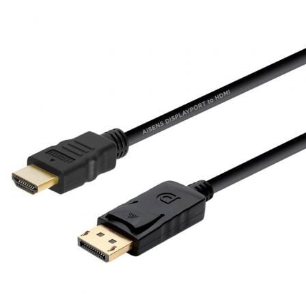 CABLE CONVERSOR AISENS A125-0364/ DISPLAYPORT MACHO - HDMI MACHO/ 2M/ NEGRO | Cables vga - dvi - displayport