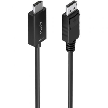 CABLE CONVERSOR AISENS A125-0891/ DISPLAYPORT MACHO - HDMI MACHO/ 60CM/ NEGRO