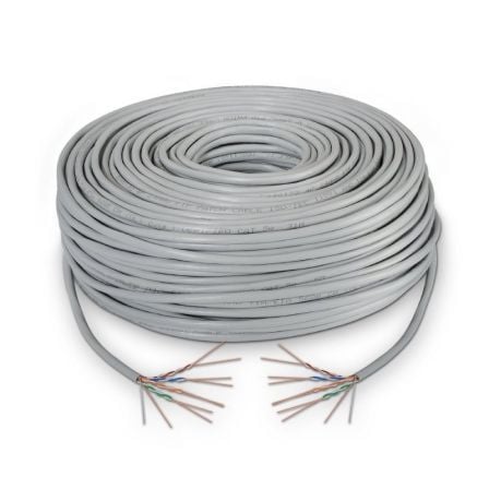 BOBINA DE CABLE AISENS A134-0225 - RJ45 - CAT5E - FTP - AWG24 RIGIDO - 305M - GRIS