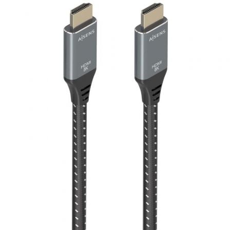 CABLE HDMI 2.1 8K AISENS A150-0877/ HDMI MACHO - HDMI MACHO/ 7M/ GRIS Y NEGRO