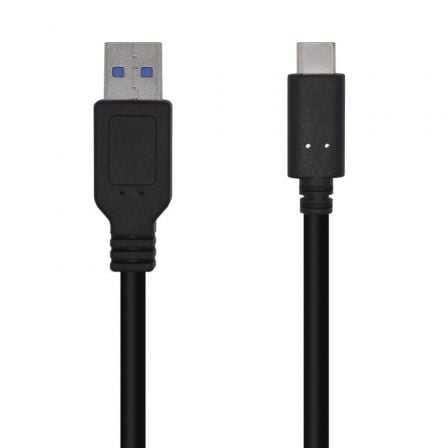 CABLE USB 3.1 TIPO-C AISENS A107-0450/ USB TIPO-C MACHO - USB MACHO/ 1.5M/ NEGRO