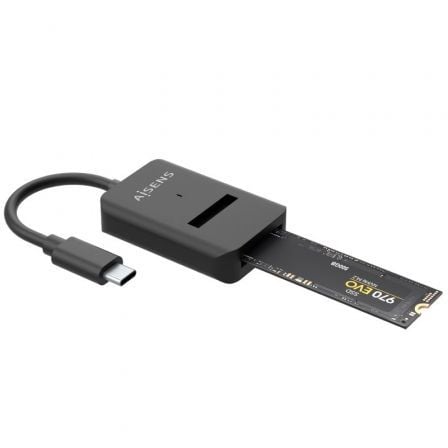 DOCK USB TIPO-C PARA SSD M2 SATA/NVME AISENS ASUC-M2D011-BK/ NEGRO